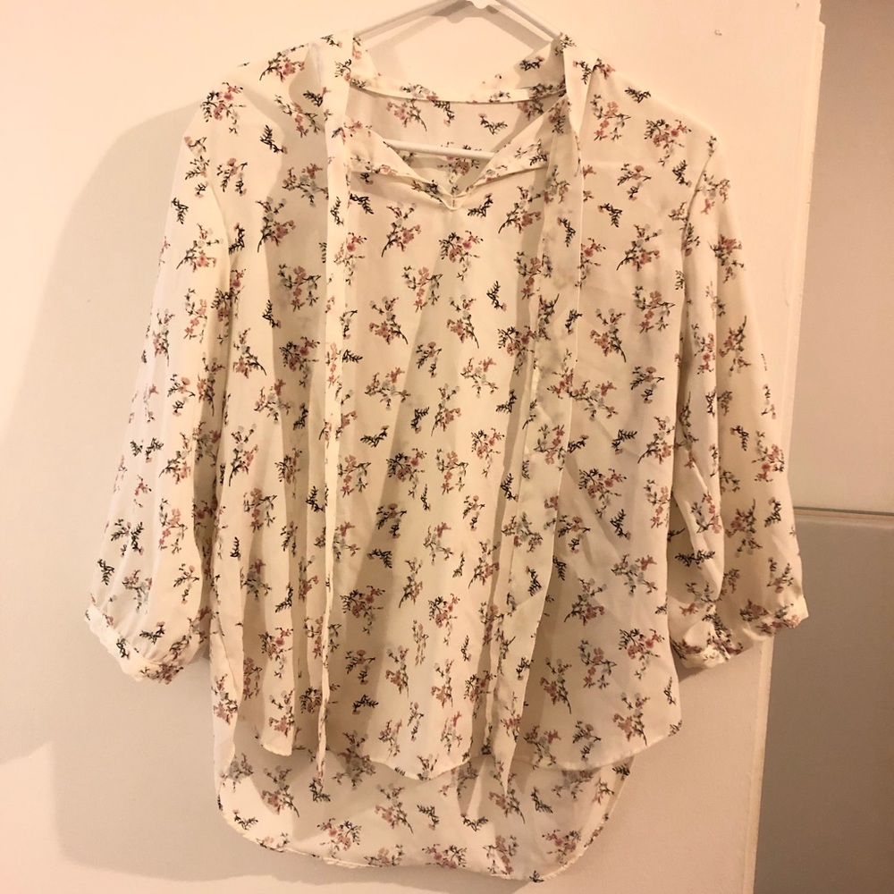 Flower-Printed Blouse